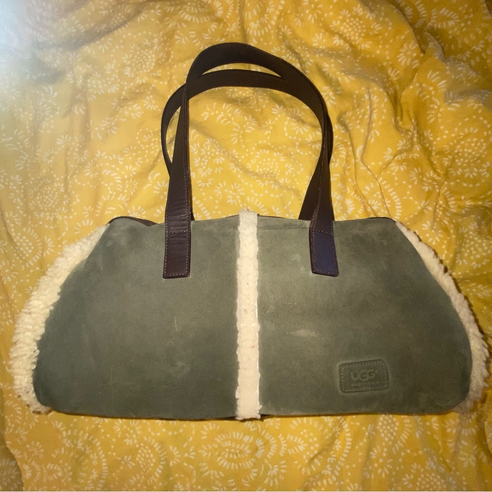 Green Suede UGG Bag